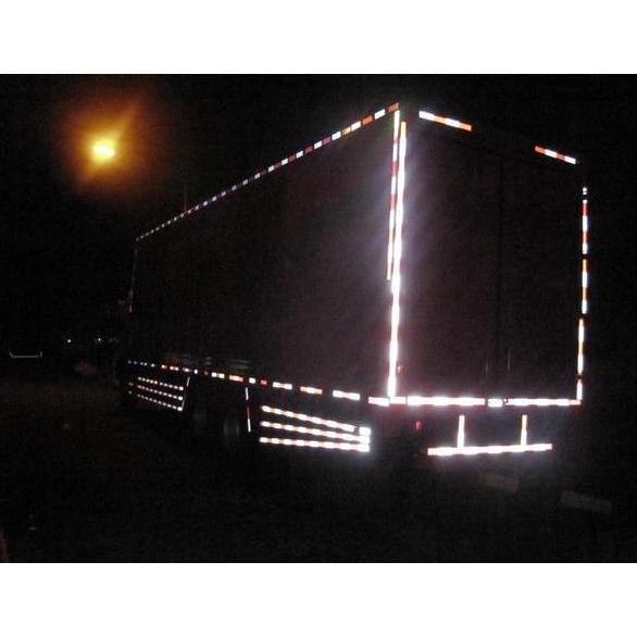 Stiker/Sticker Reflective / Scotlight Merah Putih PVC (45 Meter)