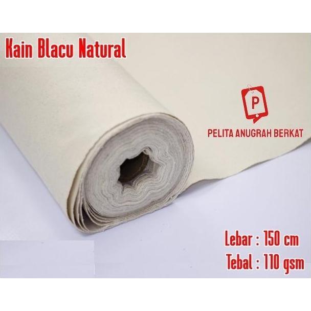 Sora- Kain Blacu Natural Premium Tebal Roll Meteran /Kain Tas Belacu Kanvas