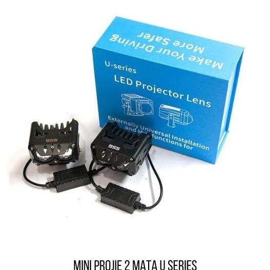 Lampu Led Mobil 2 Mata Lampu Projie Led Cree Dual Mini Projie U Series 2 Warna Car Fog Lamp