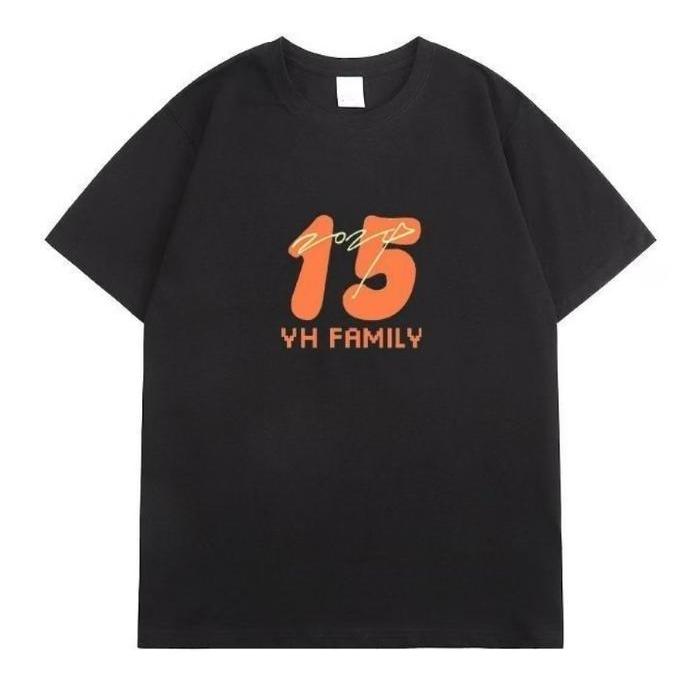 Ready Kaos lengan pendek model Wang Yibo Konser Keluarga Lehua Hari Ulang Tahun ke-15, pakaian atas 