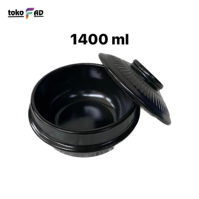Ttukbaegi Panci Mangkok Keramik Korea Bibimbap Bowl 1400 ml