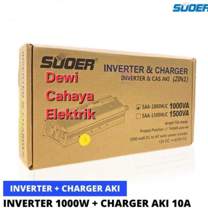 Souer INVERTER 1000W +Charger Aki SAA-/C 10A 2in1 INVERTER Charger AKI
