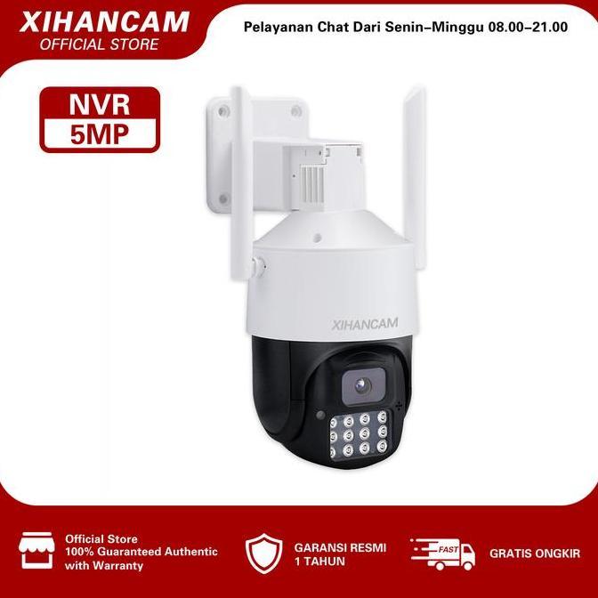 XIHANCAM 5MP CCTV Outdoor Wifi Waterproof Smart IP Kamera Zoom 360 PTZ CCTV Wifi Jarak Jauh Lewat HP