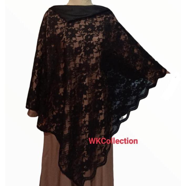 Outer Brokat / Cape Brokat Vania / Outer Dewasa /Dress Brokat Bunga Muslim Dress Wanita Panjang