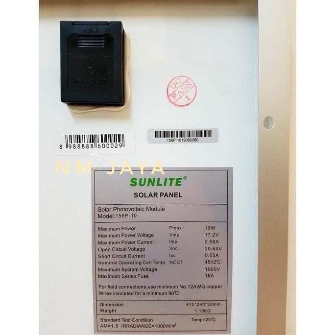 Solar Panel Surya Solar Cell 10WP 10 Watt 10 W Poly