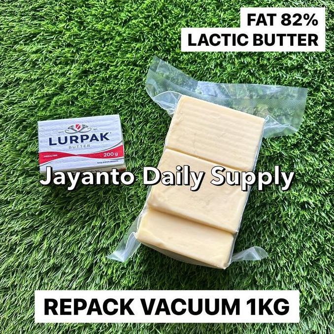 Runmilk- Unsalted Butter Lurpak 1Kg Repack Vacuum / Mpasi - 100% Halal