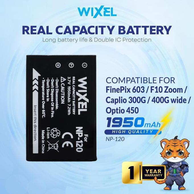 SUPER HEMAT - WIXEL Baterai Kamera NP-120 for FujiFilm FinePix 603 F10 F11 M603 Zoom Contax Tvs Digi