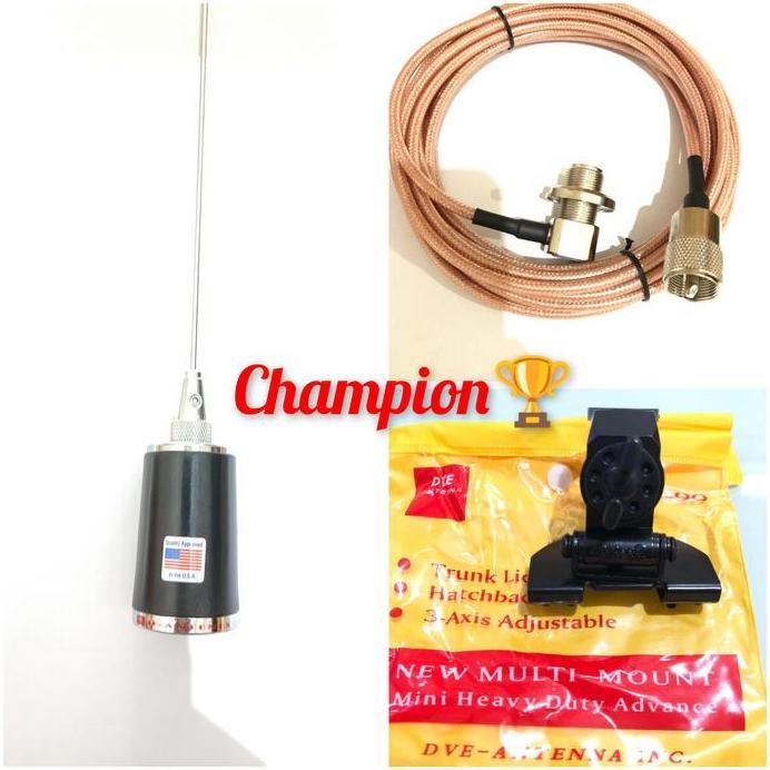 ANTENA LARSEN USA D ANTENA CW 150 VHF KABEL RG58 DAN BREKET EM 90