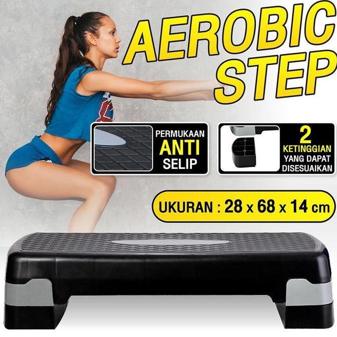 CUCI GUDANG - Better Grow Aerobic Step Alat Latihan Papan Senam Kebugaran Adjustable Olahraga