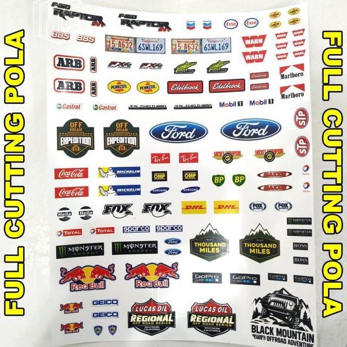 Stiker Decal RC Offroad 1/12 dan 1/16 Ford