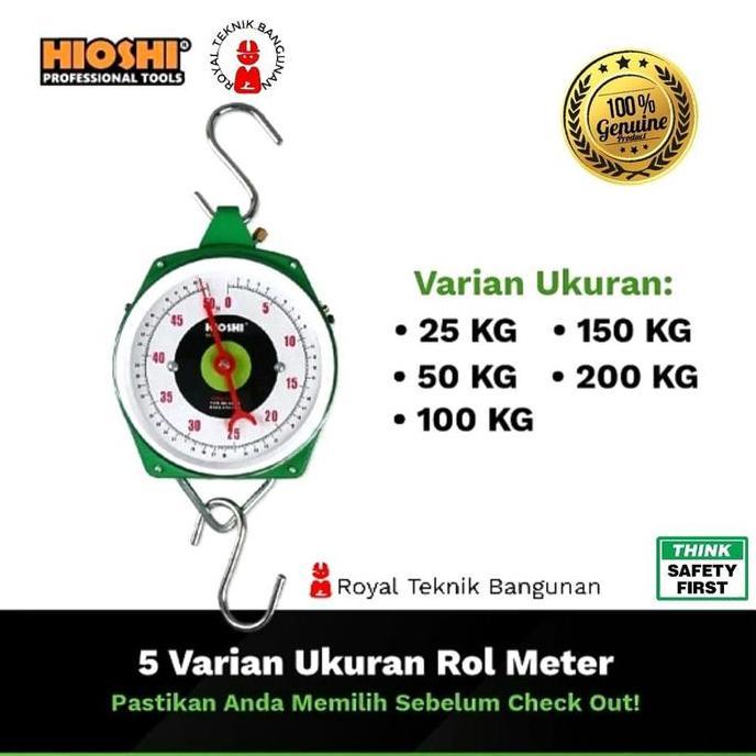 DISKON SPESIAL - Timbangan Gantung Manual Jarum Analog 25 50 100 150 200 kg ECO HIOSHI / Ukur Berat 