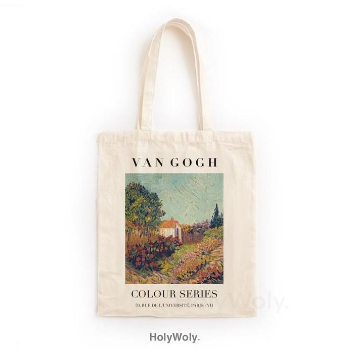 Ready HW Tote Bag Motif VAN GOGH / ToteBag Canvas VINCENT VAN GOGH UNISEX
