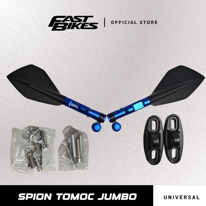 Fastbikes - Spion Tomok Jumbo V5 Mirror Variasi Motor Universal Mio Vario Beat Supra R15 Gsx Ninja S