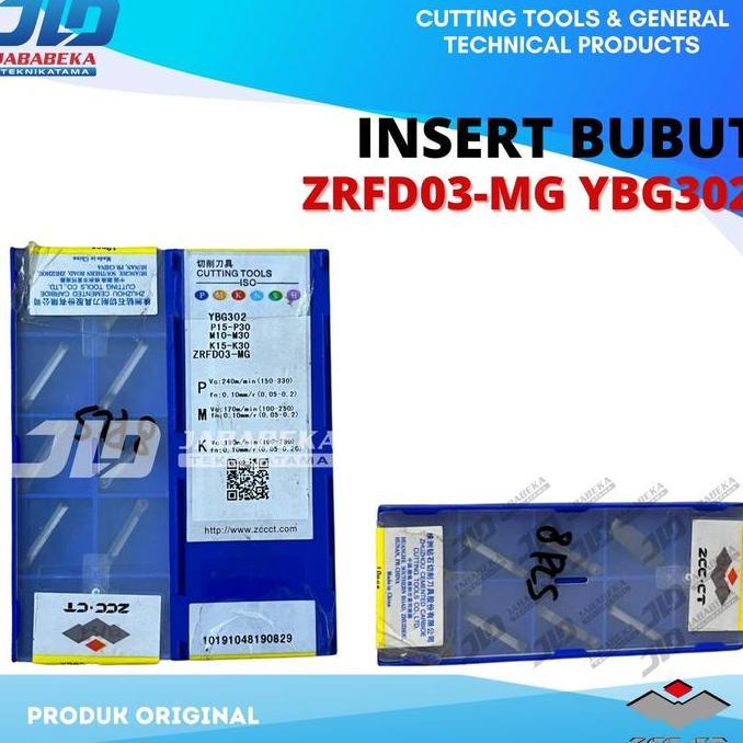 Insert ZRFD03-MG YBG302 Insert Potong Grooving 3mm ZRFD 03 MG YBG 302 ZCC.CT Original