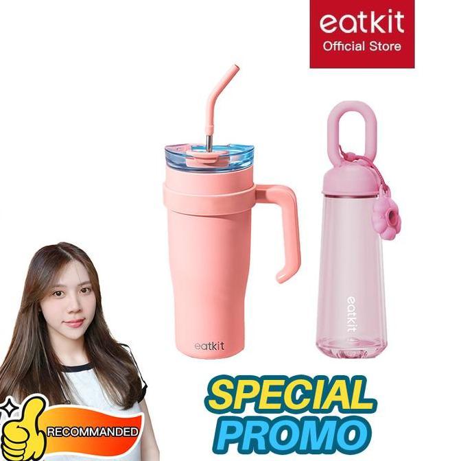 Ready Celyhome x eatkitEatkit Tumbler Stainless Steel 1200ml Mug Tahan Panas Dingin Portable BPA FRE