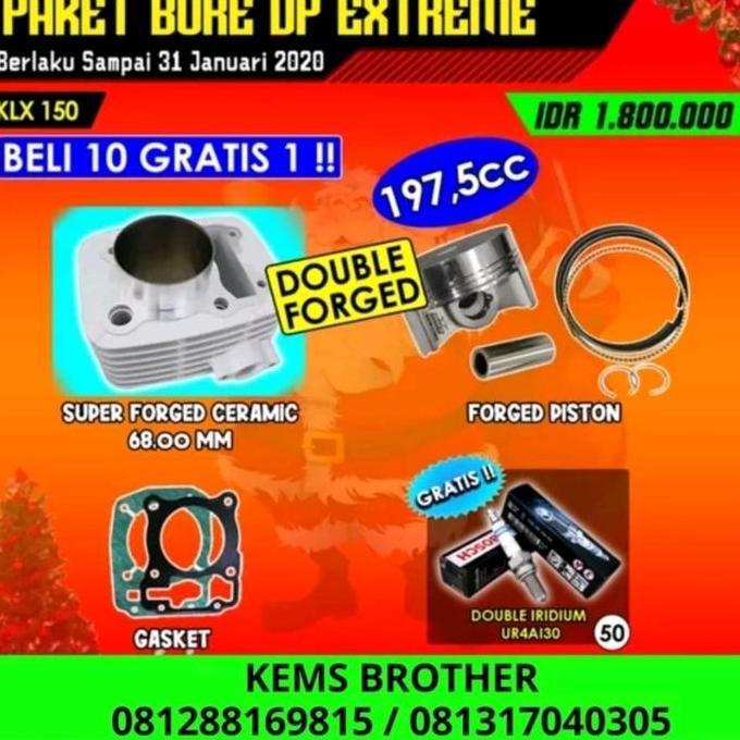 MARTEKNO BLOK BRT KLX PISTON 68MM TOTAL 197,5 CC