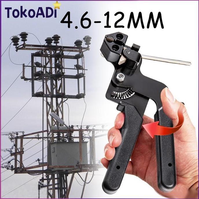 GAMYPAR Cable Tie Gun Stainless Steel Ties Tensioner Cutter untuk Stainless Steel Cable Ties