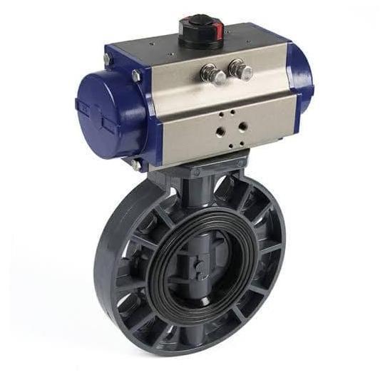 Butterfly valve pvc actuator 3" inch / Butterfly valve pneumatic DN80