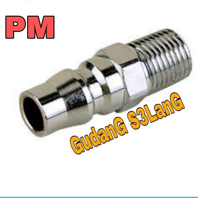 Quick Coupler Plug PM 20 Nepel Angin Plug Drat Kompresor