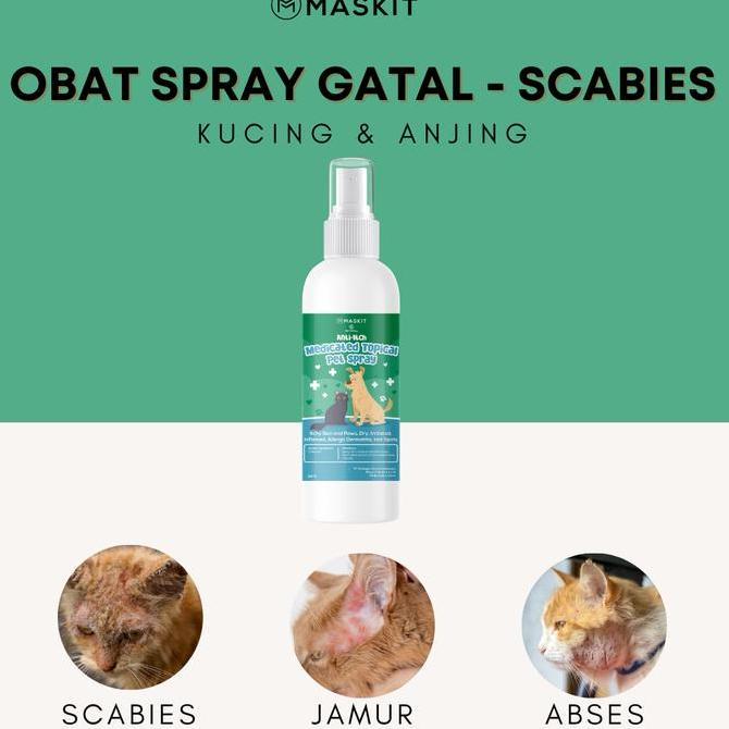 obat spray gatal scabies kucing anjing jamur kurap kulit telinga