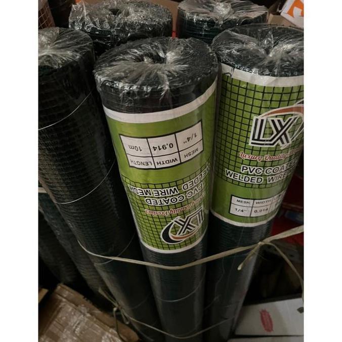 Kawat Loket PVC Hijau 1 ROL 10 METER | Kawat Kandang Ayam Burung Kawat Taman