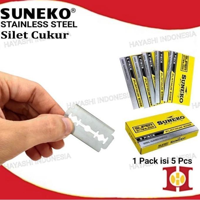 Silet Pisau Isi Ulang Besi Stainless Anti Karat Cukur Kumis Jenggot