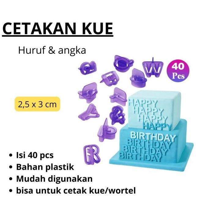 cetakan fondant huruf dan angka / cetakan kue fondant