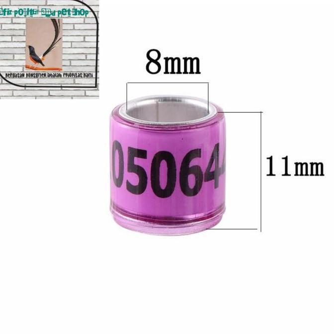 RING 8 MM UNTUK KAKI BURUNG MERPATI / BURUNG DARA murah