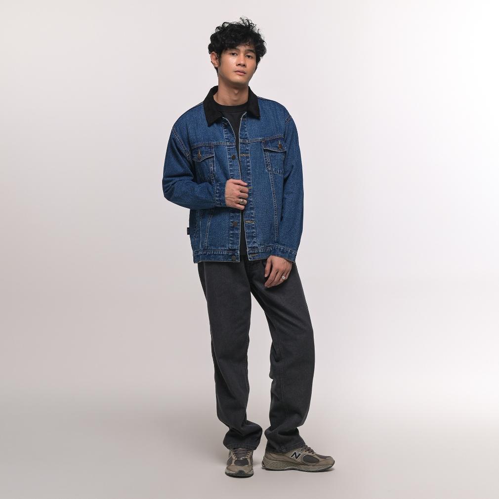 RECOMMENDED JB - Jacket Denim Corduroy Bio Wash - Jaket Trucker Jeans Pria