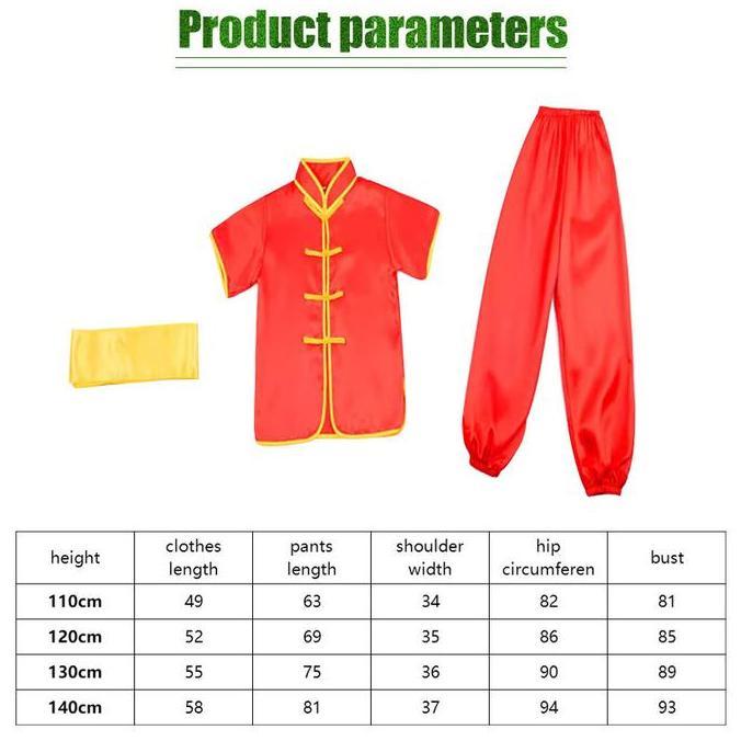 TOPFUF Kostum Imlek Anak Baju Kungfu Setelan Wushu Anak Lengan Panjang Tradisional China Cheongsam P