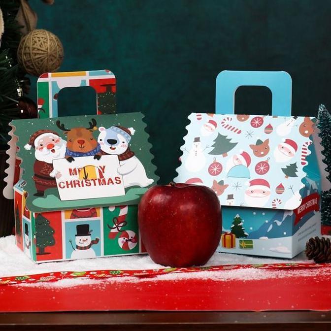 TOPFUF Hampers Natal Gable Box Natal Kotak Natal Christmas Box Kotak Kue Natal Kotak Hampers Natal B