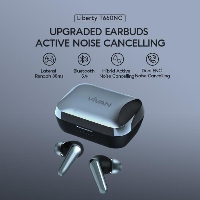 VIVAN Earphones TWS Liberty T660NC Bluetooth 5.3 Headset Earbuds