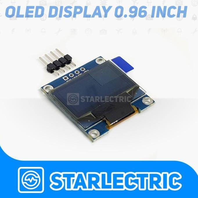 LCD OLED 0.96 WHITE I2C Modul Display 0,96 OLED Putih Uno