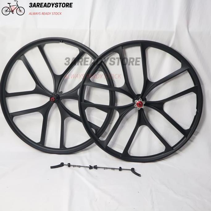 VELG OR WHEELSET RACING SEPEDA MTB ALLOY 27,5" INCH WARNA FULL BLACK ORIGINAL DAN TERPERCAYA