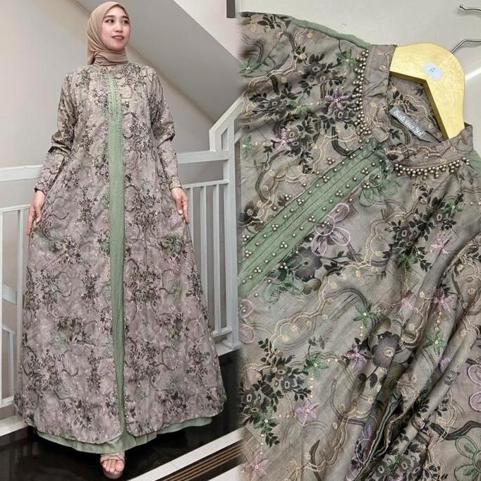 READY STOK SALVINA GAMIS KATUN BORDIL 2 LAYER PAYET