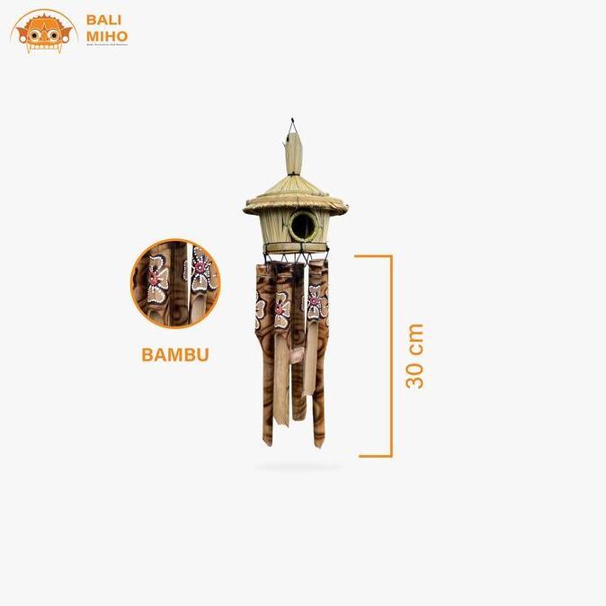 LONCENG BAMBU/LONCENG ANGIN BAMBU/GANTUNGAN BAMBU/JERAMI/KLINTINGAN