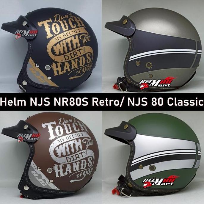 Helm NJS Retro Motif NR 80S Helm Retro 80S Helm Retro NJS 80