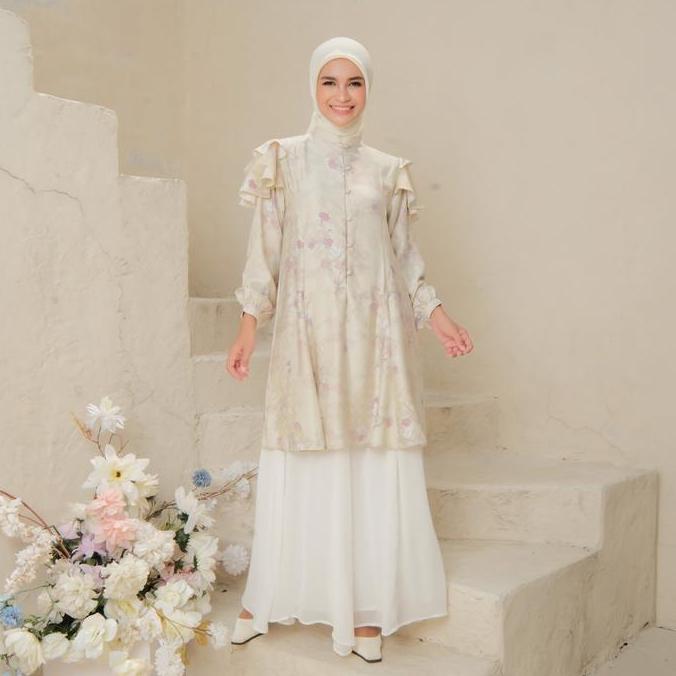 GIYOMI ID - Raya Alodia Tunic / Tunik Wanita / Tunik bahan Fine Poly / Baju Atasan Wanita