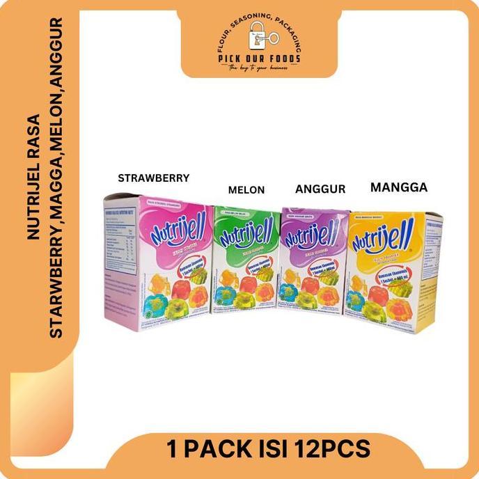 Nutrijell Agar Agar Jelly Instant Powder | Nutrijell Plain / Buah 1dus