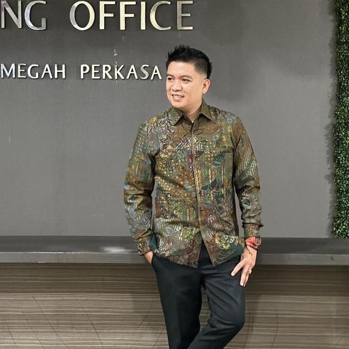Kemeja Batik Tulis Pria Exclusive Formal Bahan Katun Solo Premium Lapis Furing Trycod Wafer by Ariba