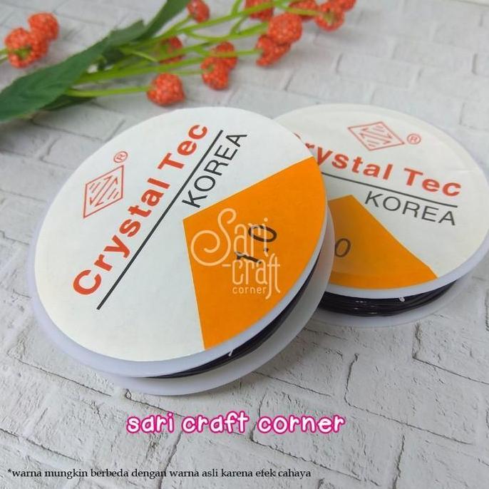Senar Karet Crystal Tec Korea Hitam 1.0 Benang Tali Kenur Senar Karet