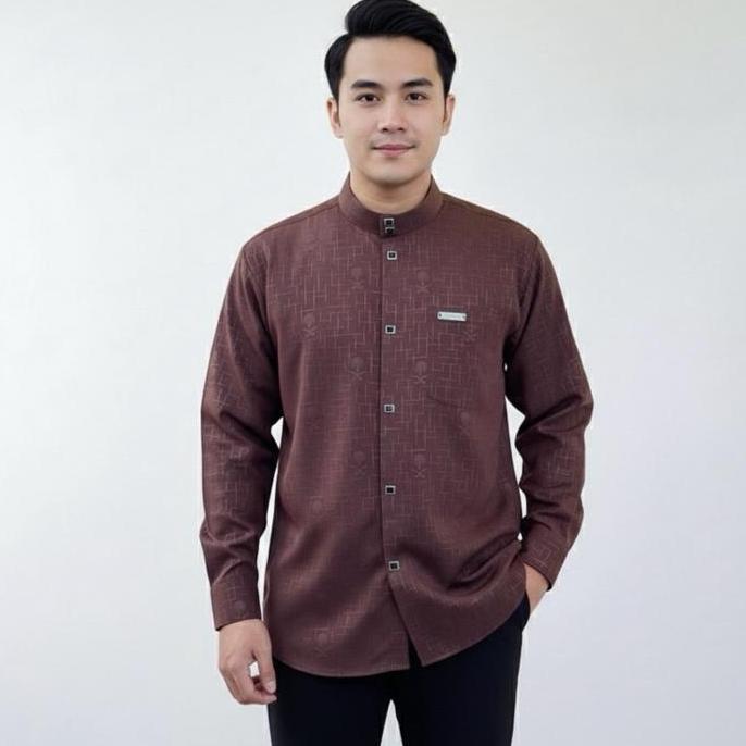 Bin Majid Kemko Sultan Elegant Embos Wollpeach Motif Kurma koko premium baju