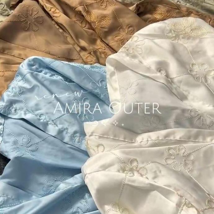 Hl Amira Long Outer- Outer Panjang Motif Realpict Cardigan Panjang Dress Wanita