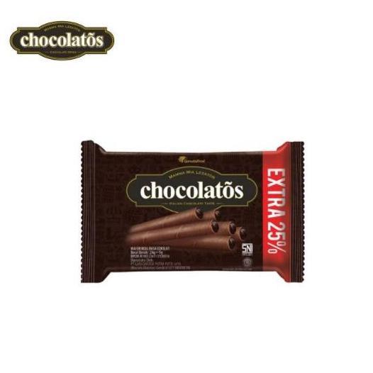 CHOCOLATOS WAFER ROLL COKLAT PUTIH MINI PACK KEJU STICK 30 GRAM DARK