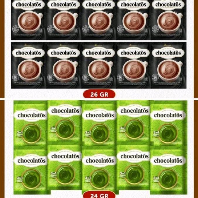 Chocolatos Choco / Matcha Powder Drink per renceng isi 25gr x 10 sachet