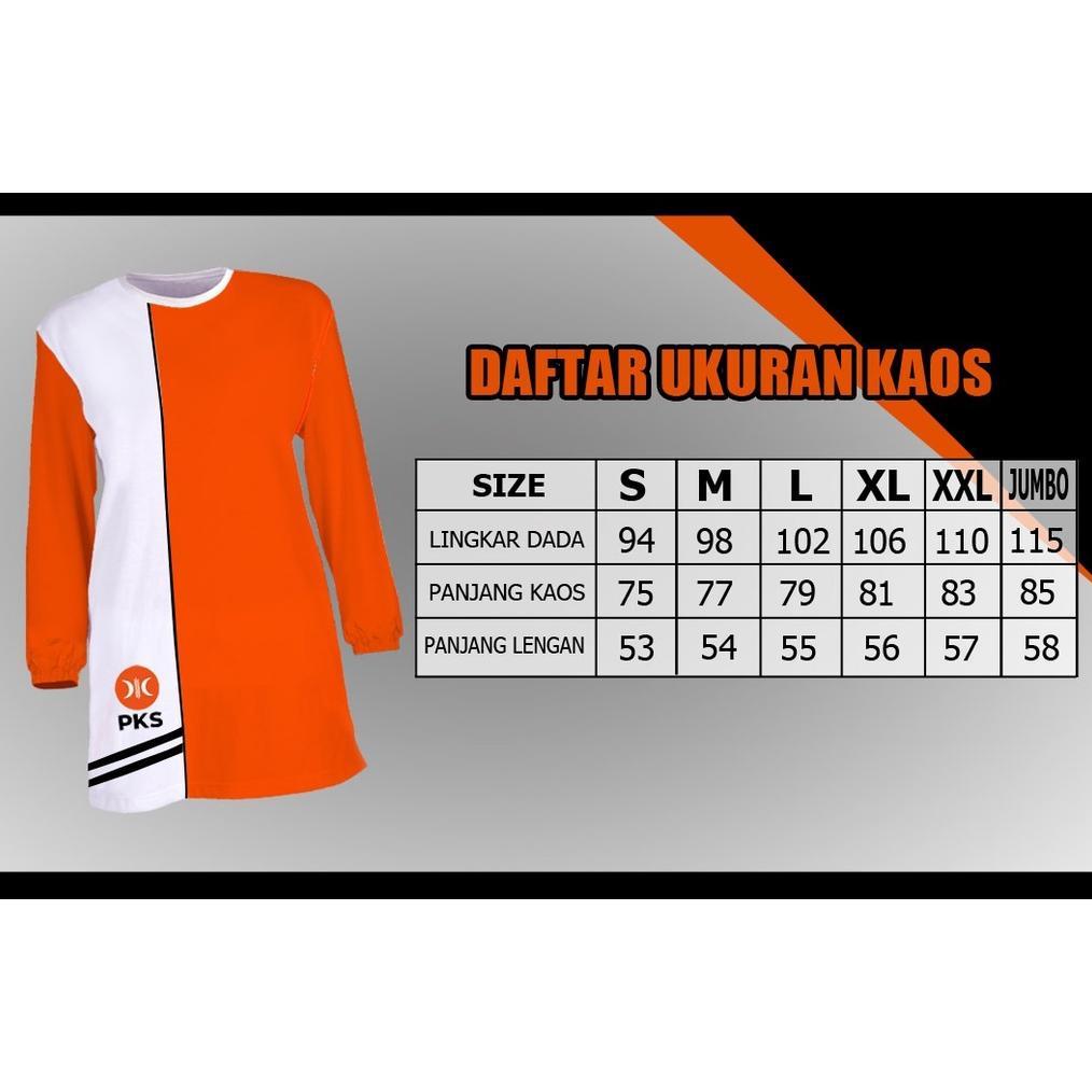 Kaos Pks Akhwat Tunik Orange Katun Combed 30S Promo Sahur