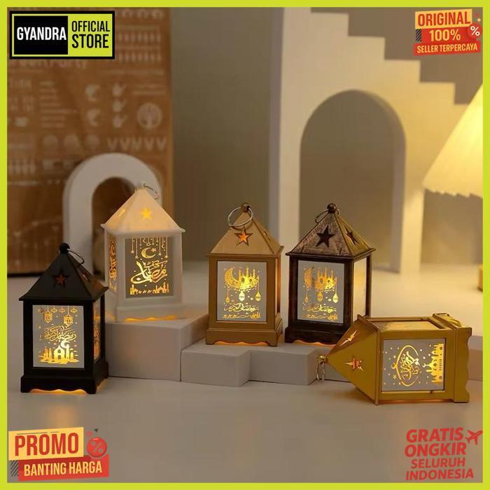 Viral Lampu Led Lentera Akrilik Lentera Piramid Muslim Eid Mubarak Dekorasi Ramadan