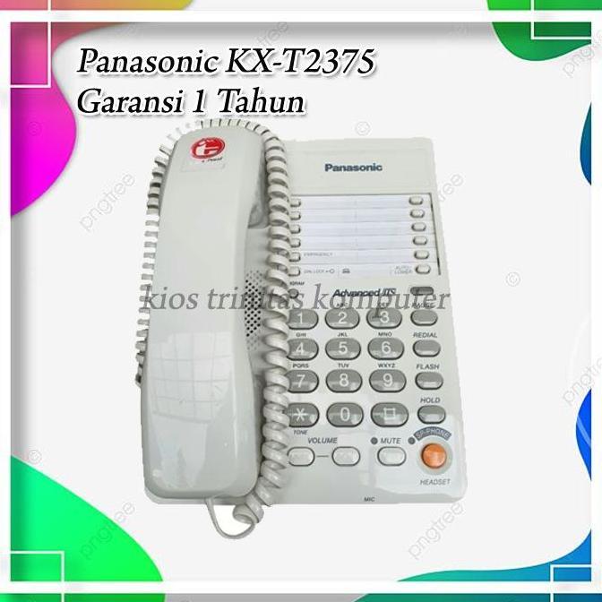Murah Telpon Rumah Panasonic Kx-T2375 / Kx-T 2375 Pesawat Telepon Analog Single Line