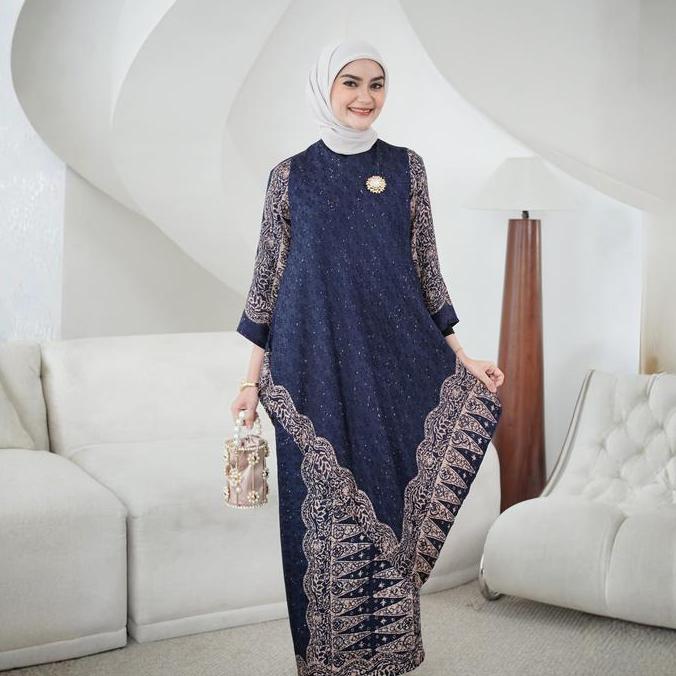 FREYA Set Baju Kurung Melayu Viscose dan Rok Lilit Batik