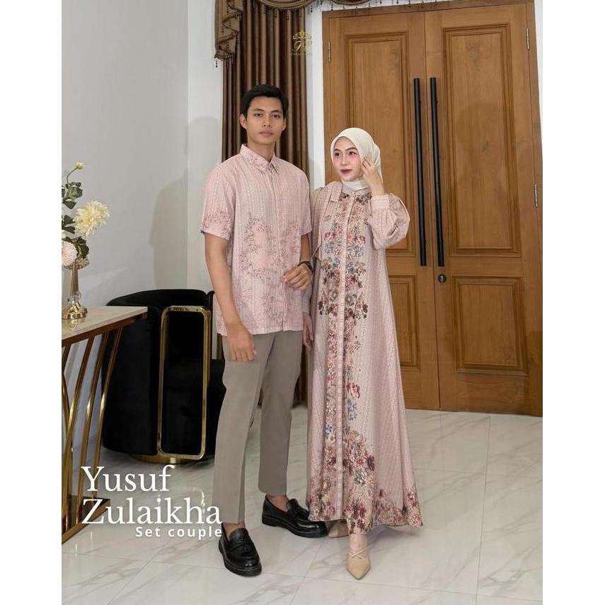 Faraz Label - YUSUF ZULAIKHA COUPLE SET Busana Muslim Wanita Baju Koko Dress Lebaran 2026 Sarimbit P